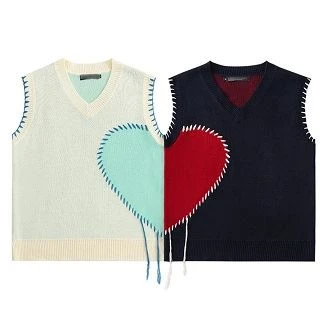 Dệt kim V-neck OEM Thiết kế Jacquard Vest Áo len đồng phục